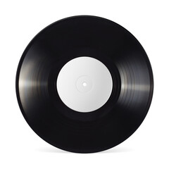 10-inch vinyl EP record isolated on white background.