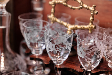 antique table service france 100 years old