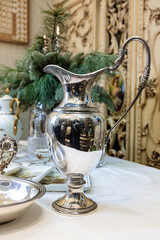 antique table service france 100 years old