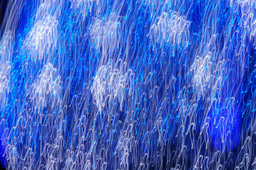 白い筋の光と青い光、背景素材