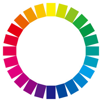 色相環の円形イラスト　24色　グラフィック素材　インフォグラフィックス