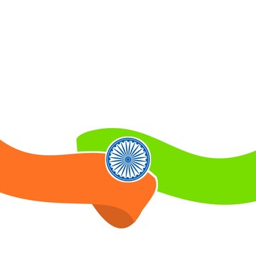 Illustration of Indian tricolour flag or tiranga  for republic day of india on a white background suitable for background, poster, banner, and print design. Happy gantantra diwas