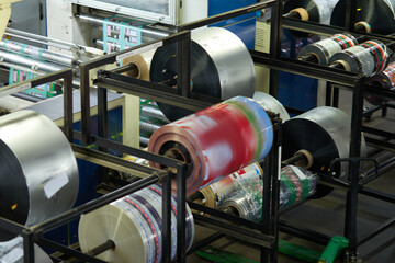 high speed Rotary silk screen machine printing packaging plastic material 