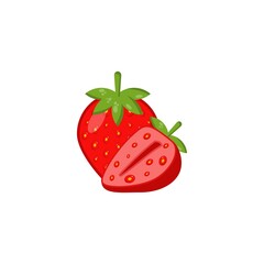Strawberry fruit icon vector design templates