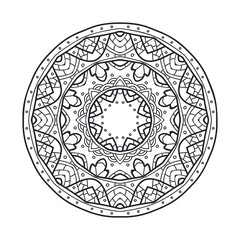 coloring floral mandala vector background