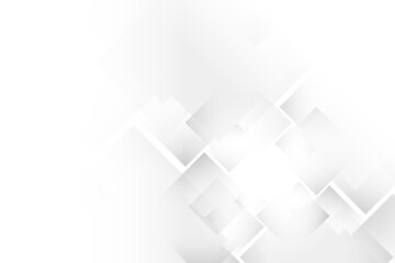 Obraz premium Abstract white and gray color, modern design background with geometric shape. Vector illustration.