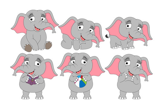 cute elephant animal cartoon graphic