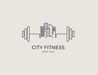 Fitness, Gym, workout and personal trainer logo. Trendy modern style symbol and icon
