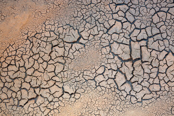 colorful cracked clay pattern for background.