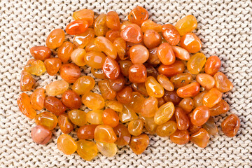 Cornelian geode stone as nice background. Beautiful natural crystal gemstone