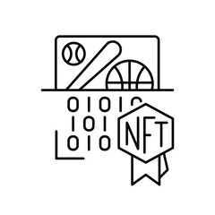 Sports cards. Line icon for web design