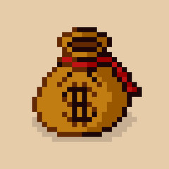 Money bag pixel art