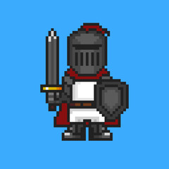 Knight in pixel art style