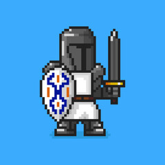 Knight in pixel art
