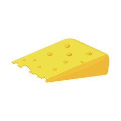 Isometric cheese icon.Vector illustration isolated on white background.