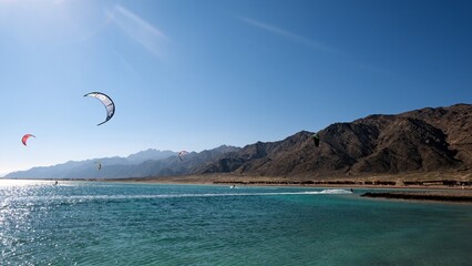 Beautiful sea view and mountains at early morning