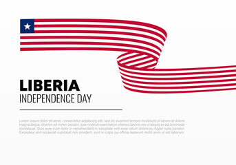 Liberia independence day background banner poster for national celebration on July 26 th.