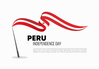 Peru independence day background banner poster for national celebration on July 28 th.