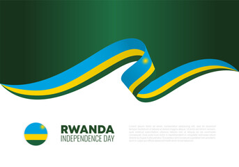 Rwanda independence day background banner poster for national celebration on July 1 st.