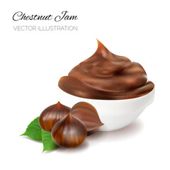 Chestnut Puree Isolated, Marrons Cream, Spread, Jam