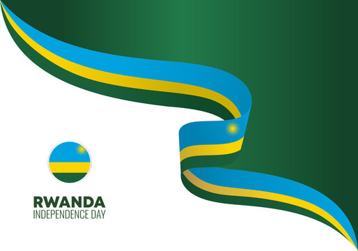 Rwanda independence day background banner poster for national celebration on July 1 st.