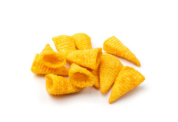 Corn Cone Isolated, Puffs with Spices