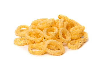 Corn Rings Isolated, Puffs with Spices