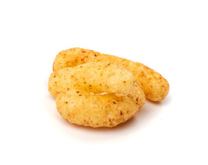 Corn Balls Isolated, Puffs with Spices