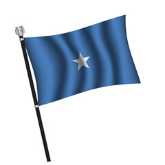 Somalia flag background with cloth texture. Somalia Flag vector illustration eps10.