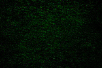 Abstract dark green rough background of cotton fabric cloth