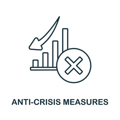 Anti-Crisis Measures icon. Line element from crisis collection. Linear Anti-Crisis Measures icon sign for web design, infographics and more.
