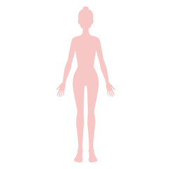 Fototapeta premium 女性のシルエット正面