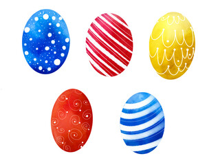 Easter eggs collection illustration isolated