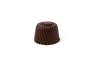 Chocolate candy isolated on white background.
