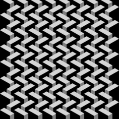 Seamless subtle gray isometric flattened cubes optical illusion pattern vector