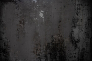 Obraz premium Blank concrete wide dark wall texture background.