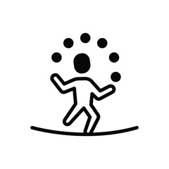 Black solid icon for trained