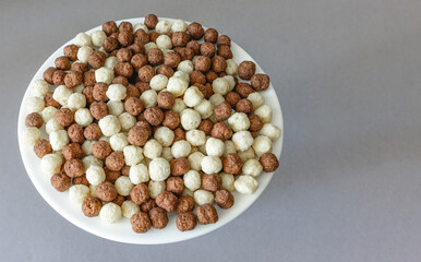 Cocoa and vanilla flavored balls on a plate