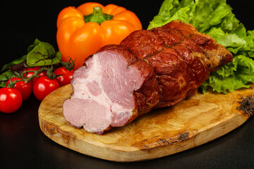 Delicous smoked pork for snack
