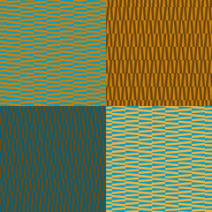 Blue and brown fantasy figures seamless repeat pattern print background