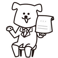 色加工ok いぬ素材No.97 医者　お薬