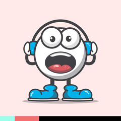 Obraz na płótnie Canvas game character illustration wearing a blue headset