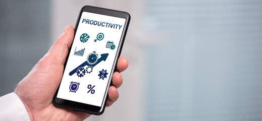 Productivity concept on a smartphone