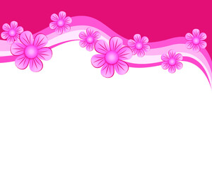 Trendy abstract floral pink background. Invitation or greeting card for wedding, birthday...