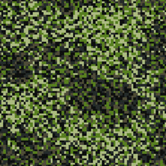 Digital camouflage texture seamless pattern. Abstract endless chaotic square dotted ornament for fabric and fashion print. Vector background.