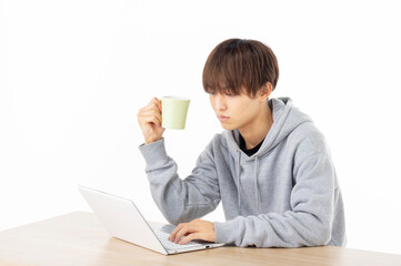 男子大学生のポートレート