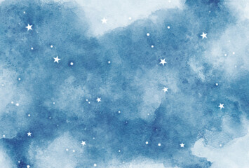 背景素材_水彩テクスチャ_青