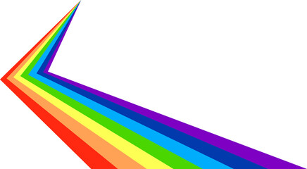 遠近感のある七色の虹のアーチのイラスト 同性愛 ファンタジー