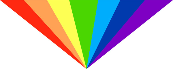 遠近感のある七色の虹のアーチのイラスト 同性愛 ファンタジー