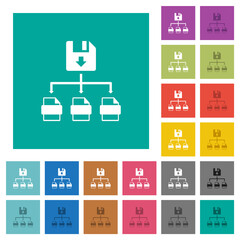 Save file as multiple format square flat multi colored icons